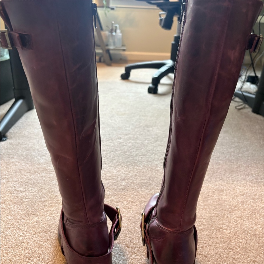 John Fluevog Women's Tall Leather Boots in Purple - Picture 6 of 8
